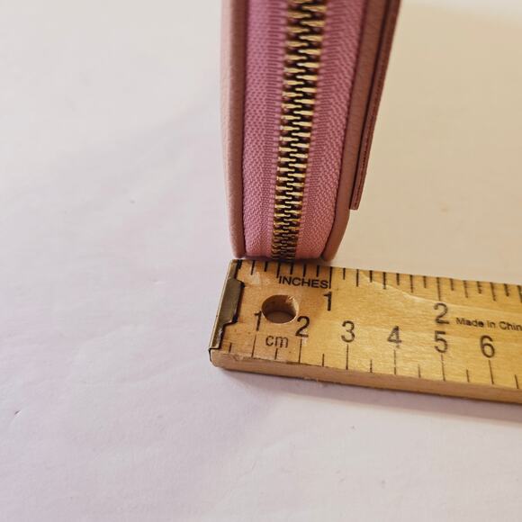 NWOT Fonmor Pink Cat Leather Wallet with Zipper - Picture 7 of 7